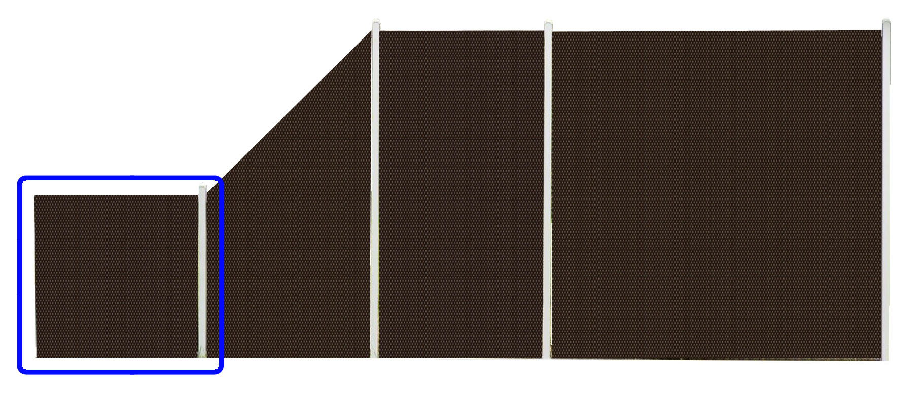 Płot Panelowy Dwustronny 180x180cm Technorattan – kolor brąz jasny + ciemny